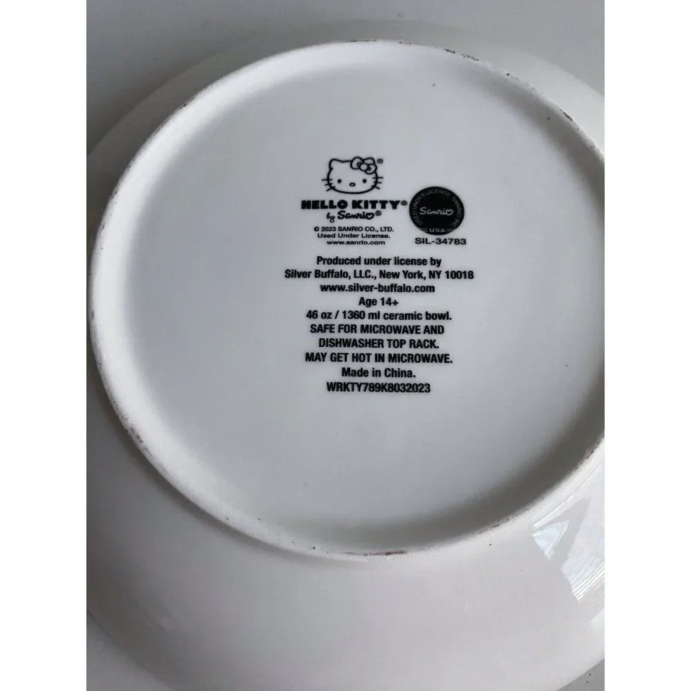 Sanrio Hello Kitty Beach Summer Tropical Ceramic Pasta Dinner Bowl Flamingo NEW‎